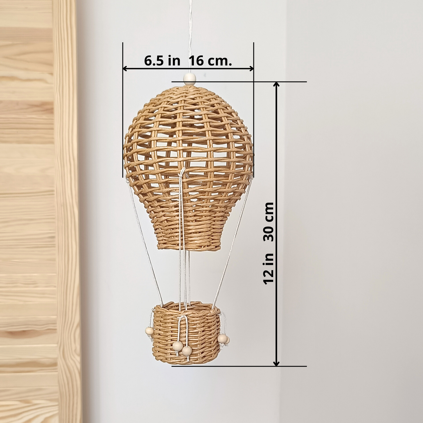 Decorative hot air balloon with a basket – boho and Provence style, a perfect gift and interior decoration