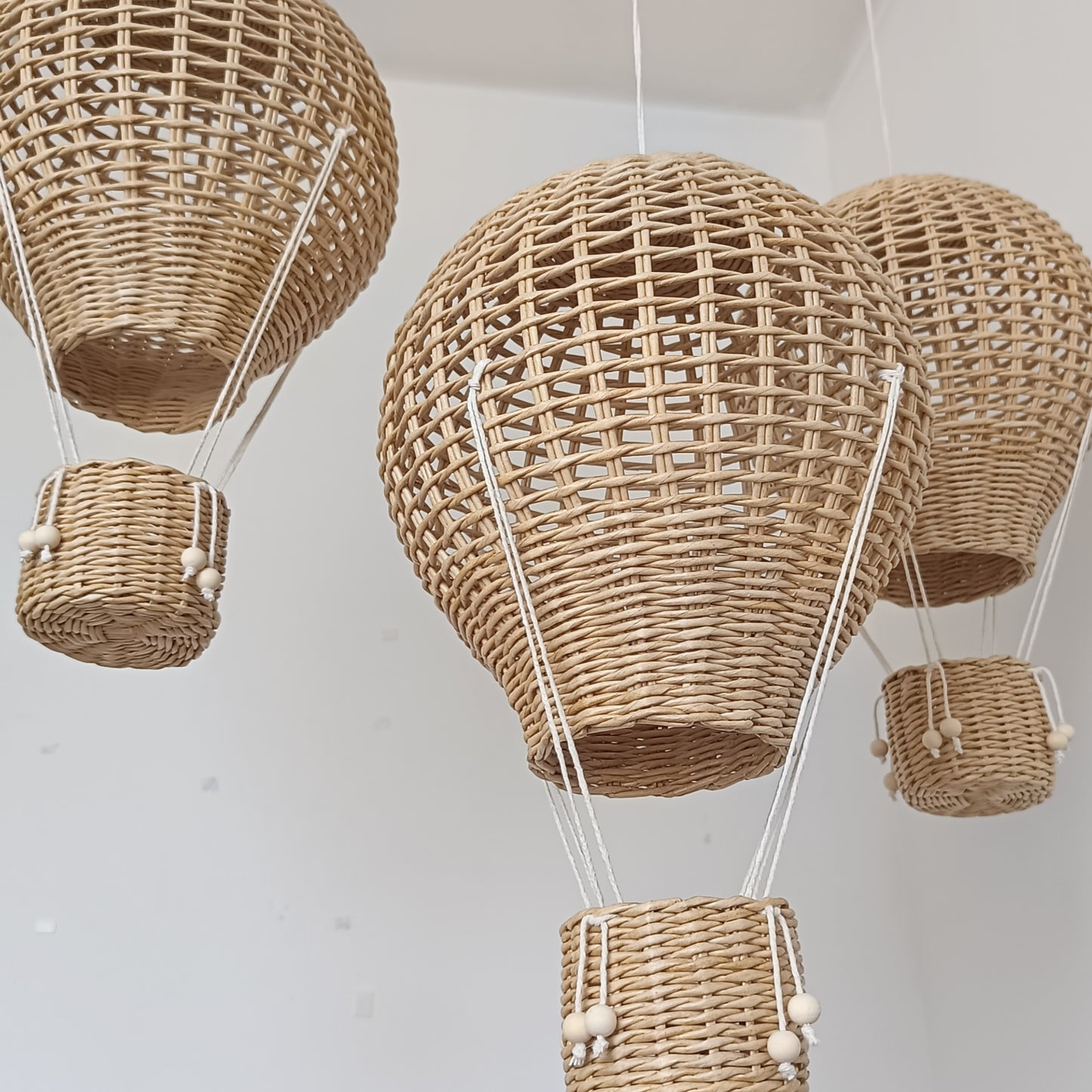 Balloon with decorative basket boho and Provence style, perfect gift and interior decoration