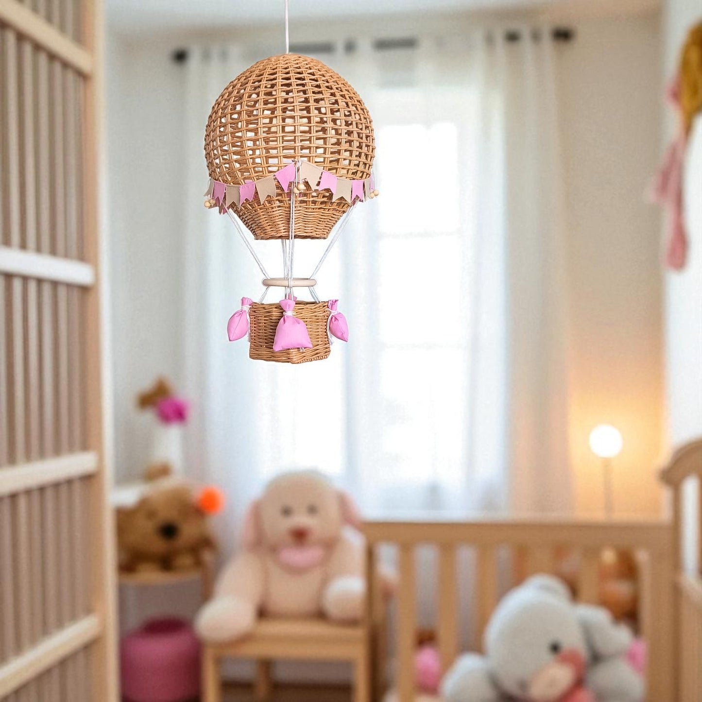 Hot Air Balloon Lampshade – Girl Nursery Decor, Baby Girl Gifts, Baby Girl Nursery Decor, Baby Girl Room Decor