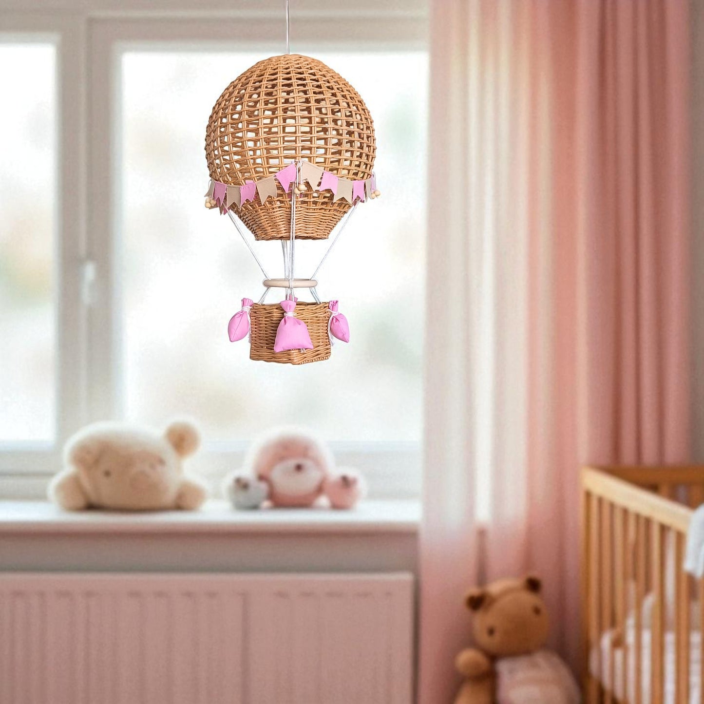 Hot Air Balloon Lampshade – Girl Nursery Decor, Baby Girl Gifts, Baby Girl Nursery Decor, Baby Girl Room Decor