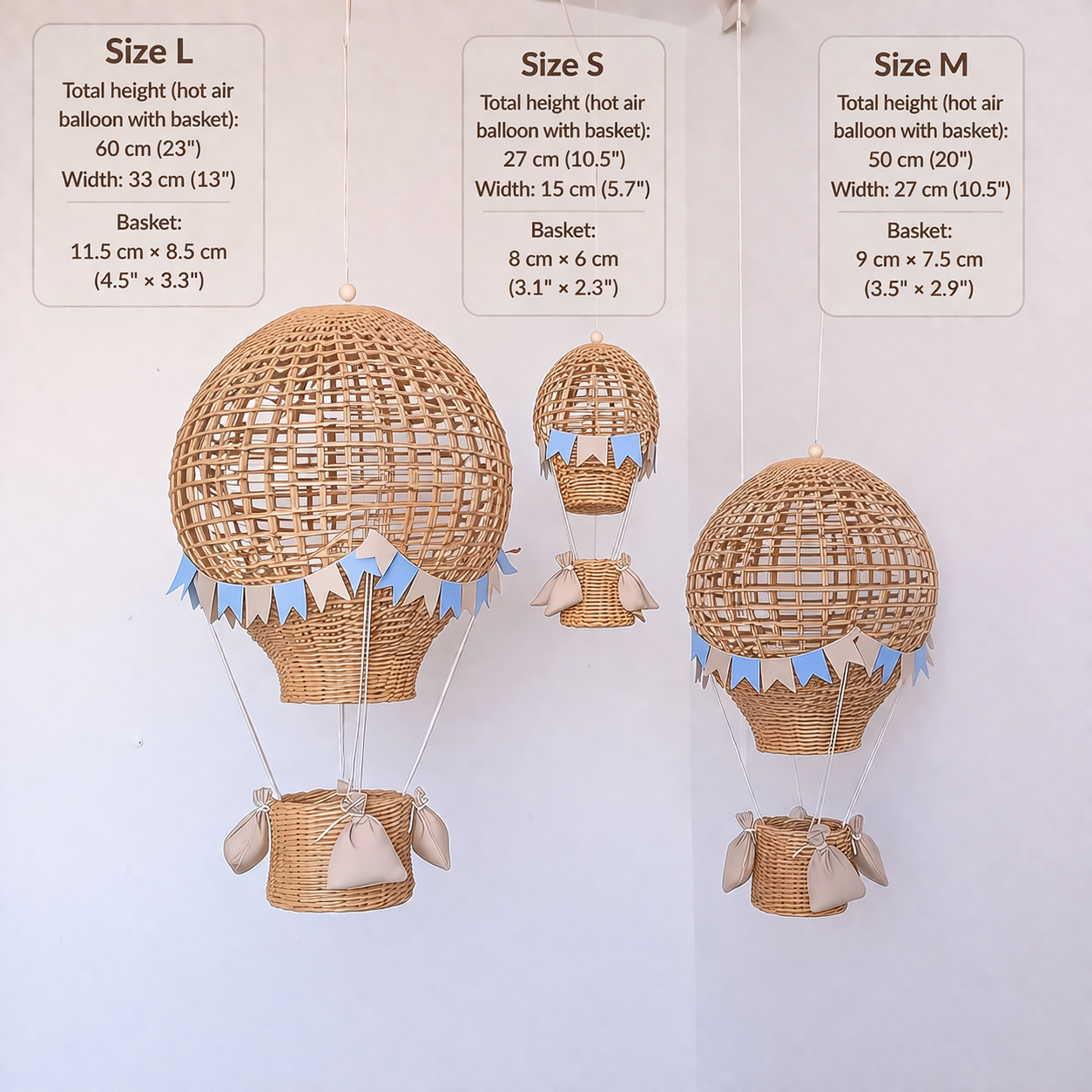 Set of 3 decorative balloons