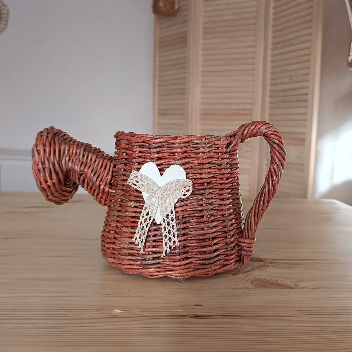 Wicker decorative basket Decorative vase