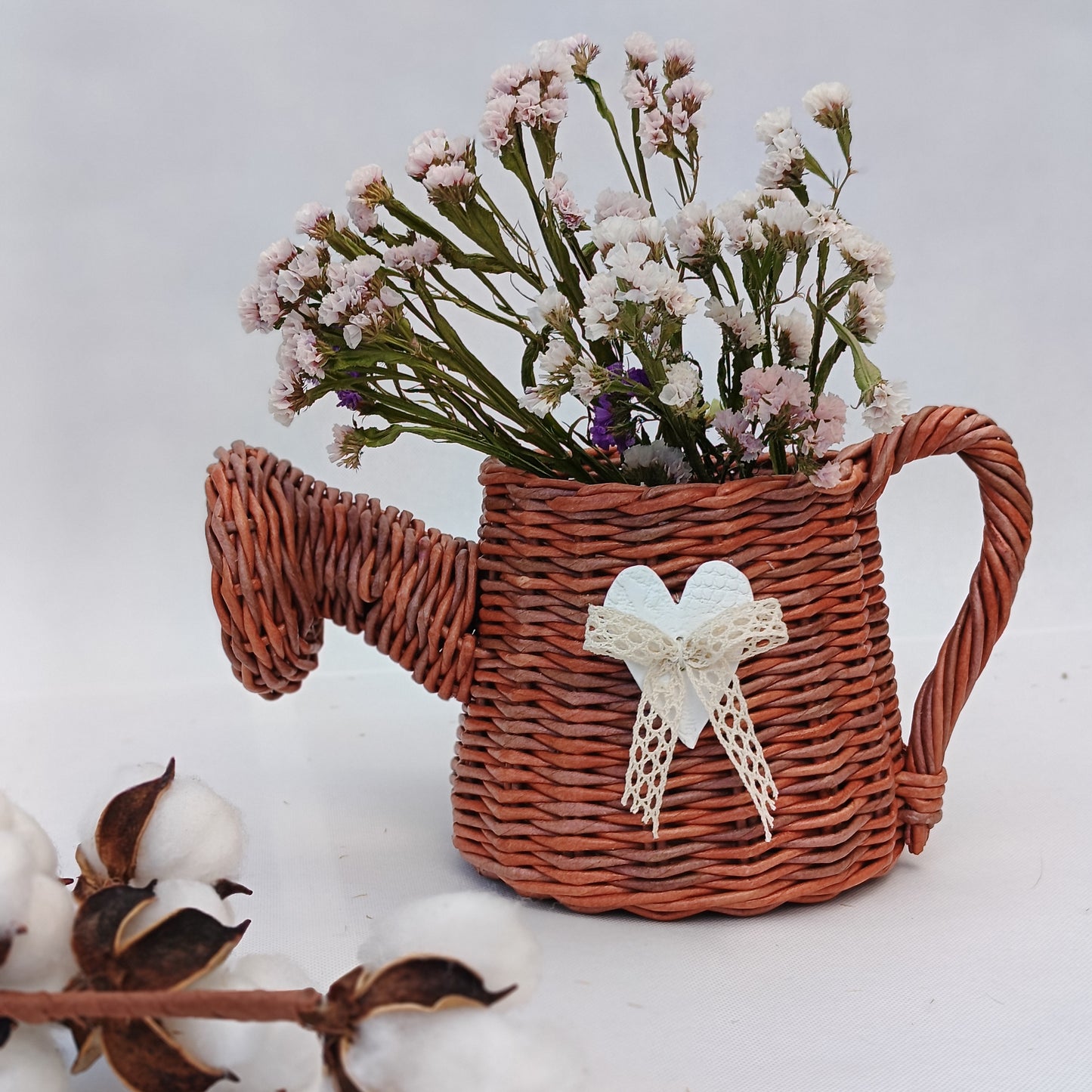 Wicker decorative basket Decorative vase