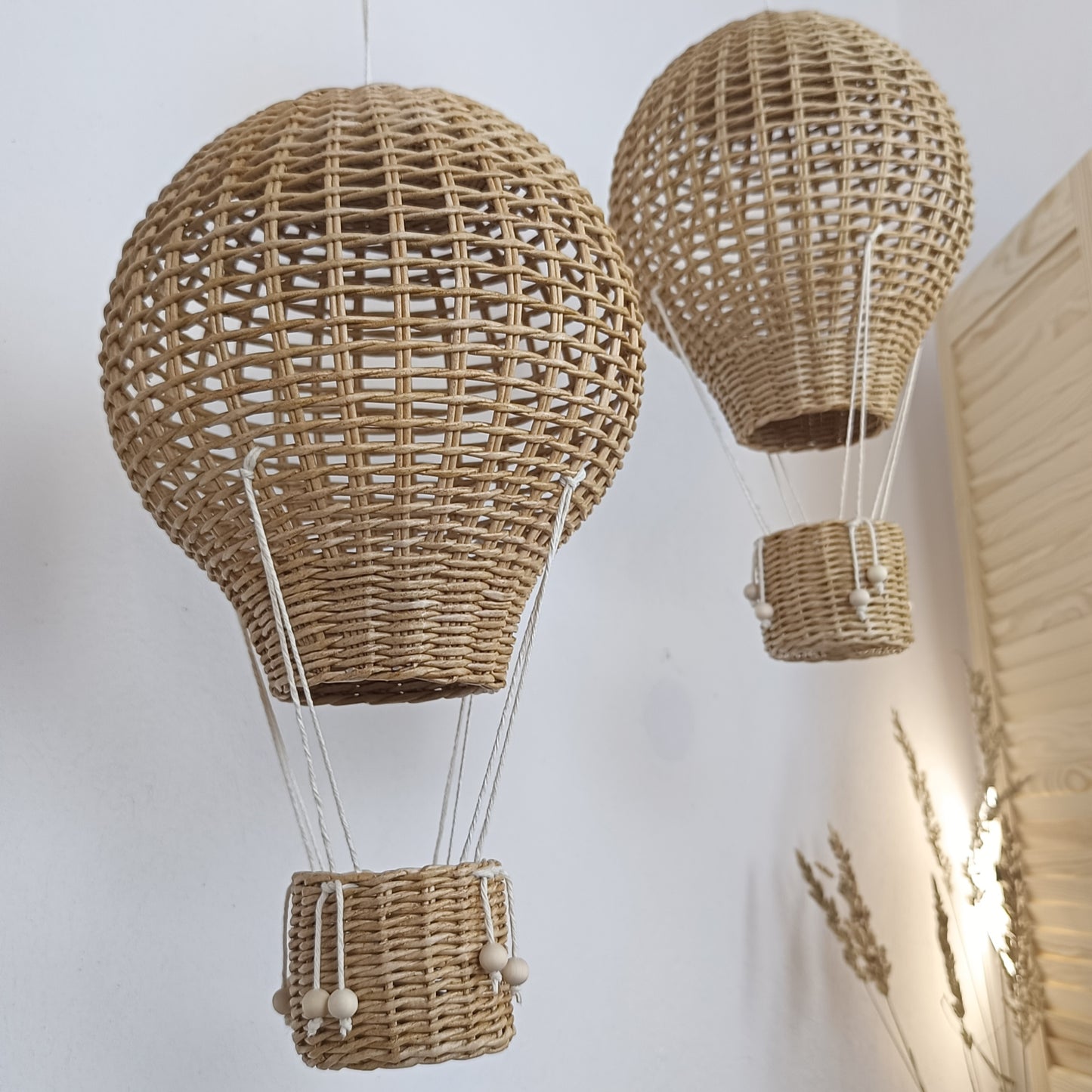 Balloon with decorative basket boho and Provence style, perfect gift and interior decoration