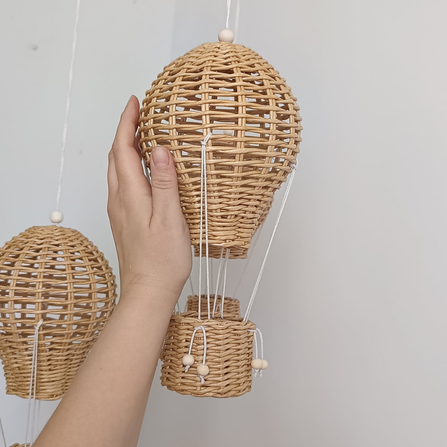 Decorative hot air balloon with a basket – boho and Provence style, a perfect gift and interior decoration
