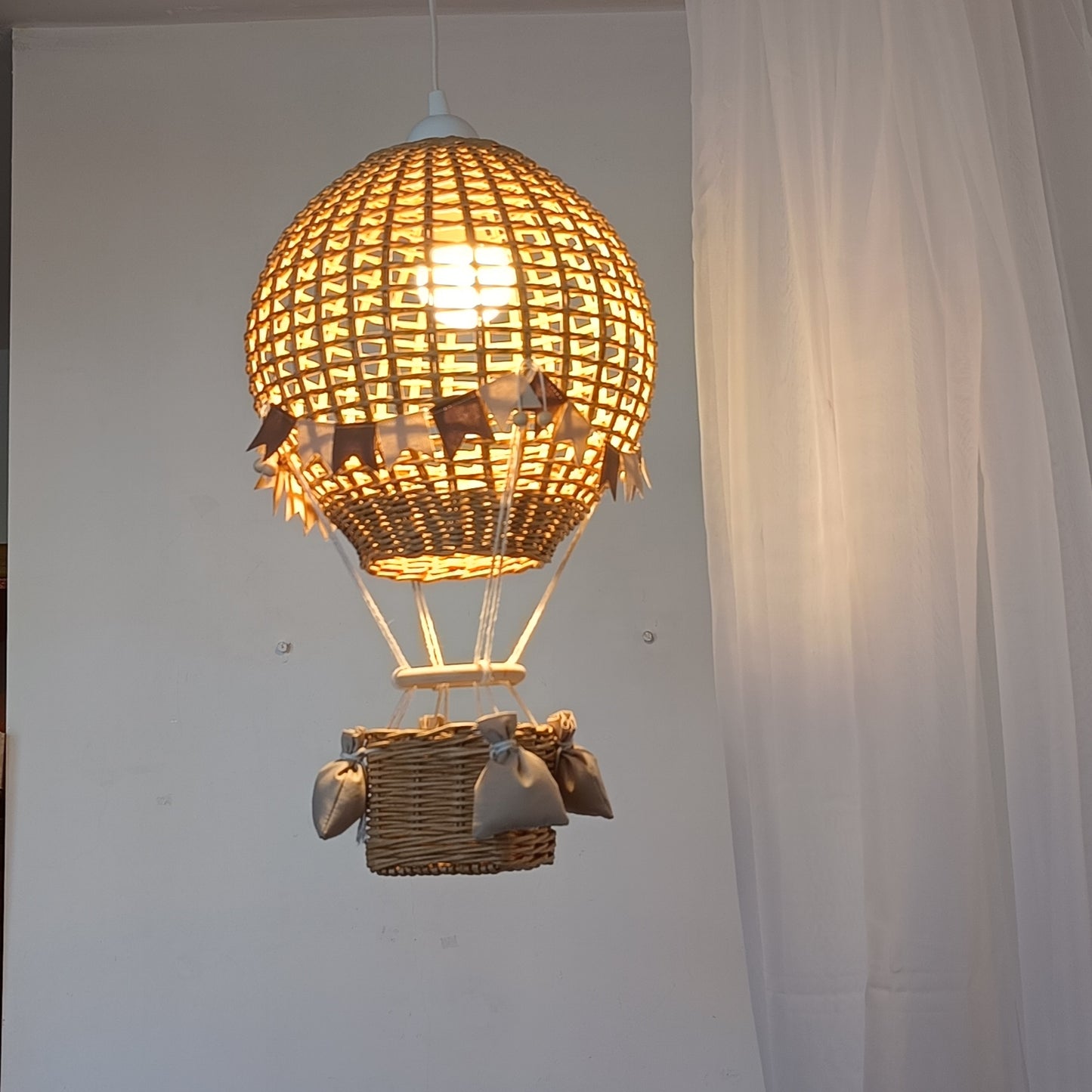 Lampshade "Balloon with basket" for a child's room