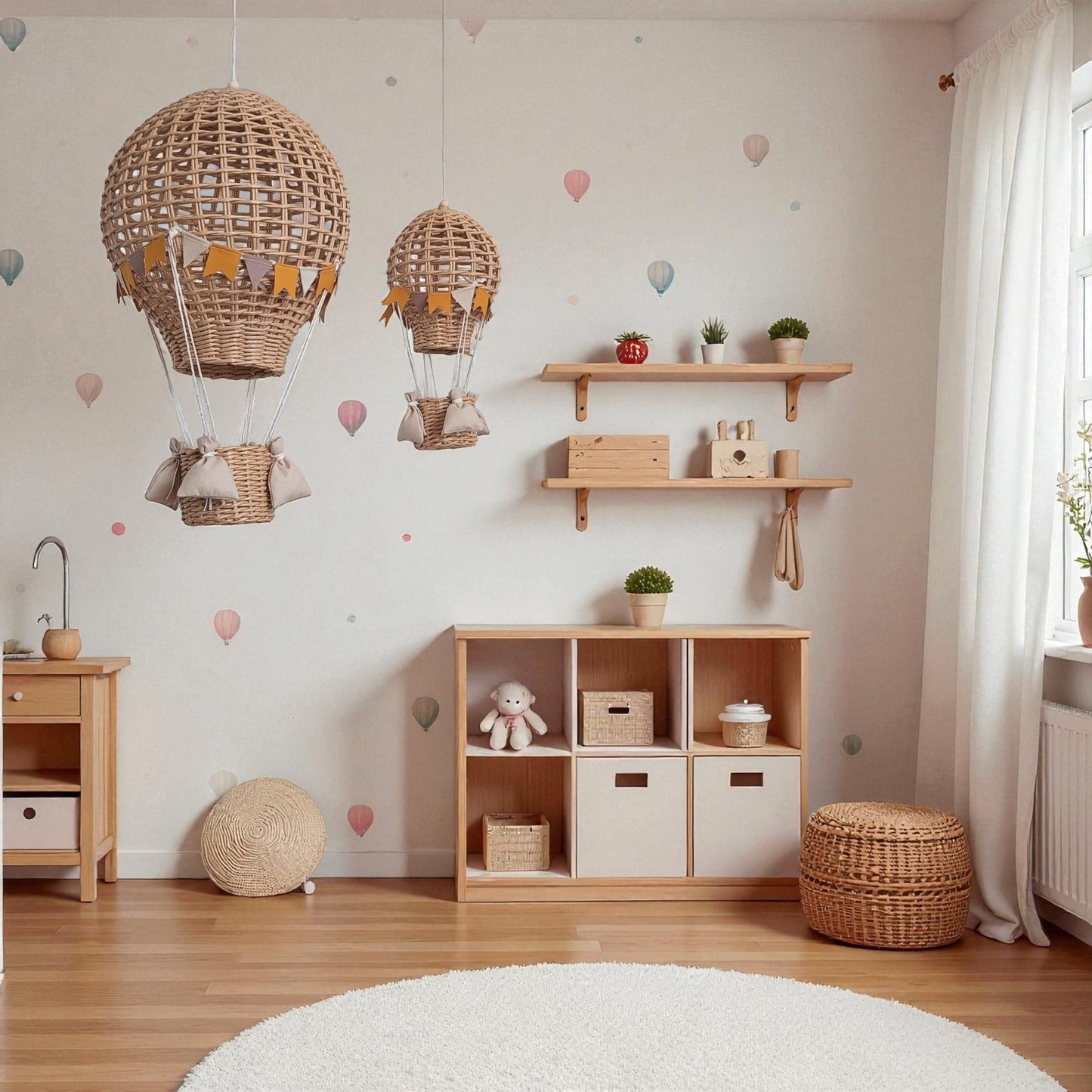Set of 2 decorative balloons for a child's room