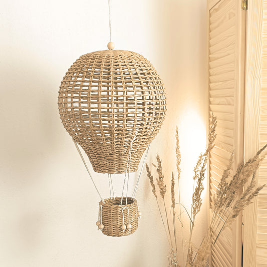 Balloon with decorative basket boho and Provence style, perfect gift and interior decoration
