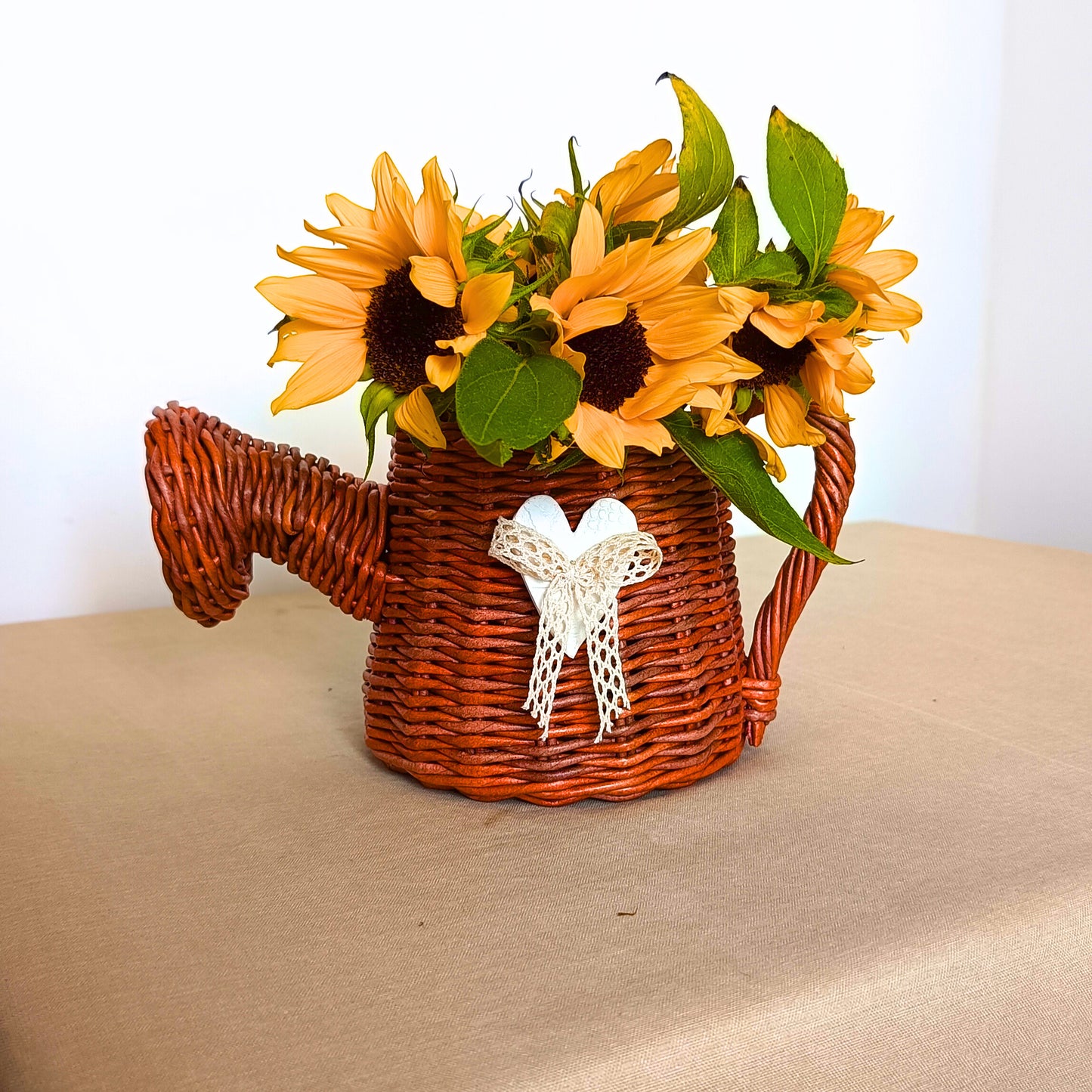 Wicker decorative basket Decorative vase